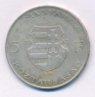 1947. 5Ft Ag "Kossuth" T:VF patina Adamo F8.1