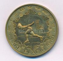 Kína 1980. 1Y sárgaréz "Lake Placid Téli Olimpia 1980 / Gyorskorcsolya" T:AU (eredetileg PP) China 1980. 1 Yuan Brass "1980 Winter Olympics Lake Placid / Speed Skating" C:AU (originally PP) Krause KM#22