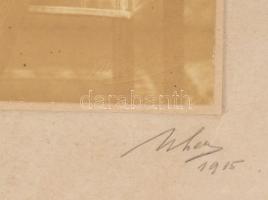 1915 Uher Ödön (1862-1931) császári és királyi udvari fényképész műtermében készült, családi kép a f...