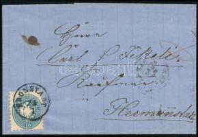 1865 10kr levélen / on cover "KRONSTADT"