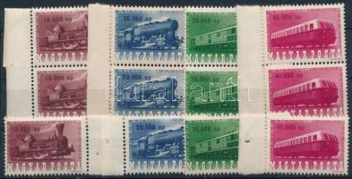 1946 Vasútjubileum 3 db sor, párokban is (14.400)