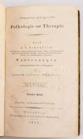 Schönlein, J. L.: Allgemeine und specielle Pathologie und Therapie. Vorlesungen niedergeschrieben und herausgegeben von einem seiner Zuhörer. 4. kötet (4 kötetben teljes): Würzburg, 1832 C. Etlinger`sche Buchhandlung, 326p. Korabeli félbőr kötésben, vignettával.