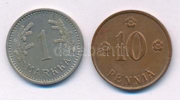 Finnország 1929. 10p bronz + 1930. 1M Cu-Ni T:XF,AU patina
Finland 1929. 10 Pennia bronz + 1930. 1 ...