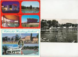 32 db MODERN magyar strandok, fürdők képeslap / 32 modern Hungarian beaches, spas postcards