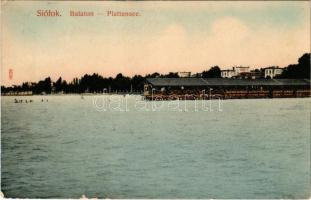 Siófok, Balaton, strand, fürdőzők. Taussig A. 9638. (EK)
