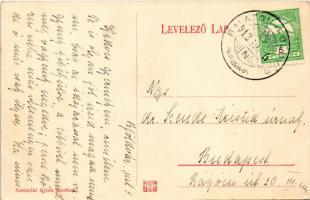 1912 Balatonföldvár, Csesznák altábornagy nyaralója, villa. Gerendai Gyula kiadása