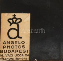 cca 1933 Angelo Funk Pál (1894-1974) budapesti fényképész és fotóművész vintage fotómontázsa, 1 db n...