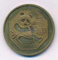 Kína 1984. 1Y sárgaréz "Panda" T:AU (eredetileg PP) China 1984. 1 Yuan Brass "Panda" C:AU (originally PP) Krause KM#85