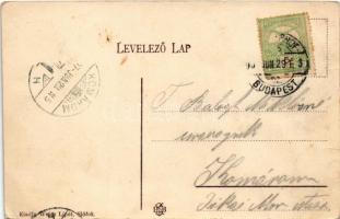 1907 Siófok, Fürdőház, fürdőzők a Balatonban. Weisz Lipót kiadása (EB)