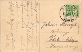 1912 Siófok, Balaton, "BAROSS" gőzös, gőzhajó. Taussig A. 9632. (fl)