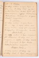 cca 1910-1930 Kézzel írt receptgyűjtemény (süteményreceptek), benne "Hadi torta", "Po...