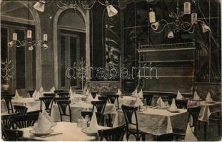 1913 Budapest V. Schuller és Társa étterem, belső. Váci körút 68. (mai Bajcsy-Zsilinszky út) (EB)