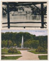 4 db RÉGI magyar város képeslap: Zirc, Mátraháza, Hévíz, Szováta / 4 pre-1945 Hungarian town postcar...