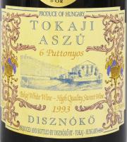 1993 Disznókő Tokaji Aszú, 6 puttonyos, bontatlan palack, édes, fehér desszertbor, "Challenge I...