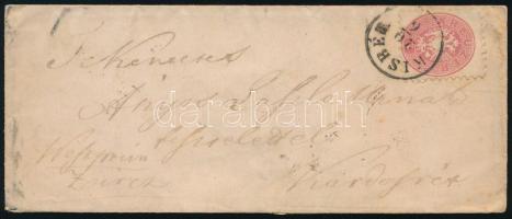 ~1865 5kr levélen / on cover "KISBÉR"