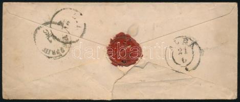 ~1865 5kr levélen / on cover "KISBÉR"