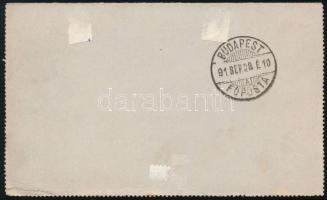 1891 5kr díjjegyes zárt levelezőlap "ZIMONY-BUDAPEST" vasúti bélyegzéssel / PS-cover card ...