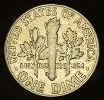 Amerikai Egyesült Államok 1964. 1d (10c) Ag "Roosevelt" T:XF
USA 1964. 1 Dime (10 Cents) ...