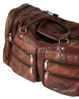 Bőr utazótáska, kis kopással, jó állapotban, 50x30x30 cm