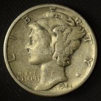 Amerikai Egyesült Államok 1944. 1d (10c) Ag "Mercury" T:XF USA 1944. 1 Dime (10 Cents) Ag "Mercury" C:XF Krause KM#140