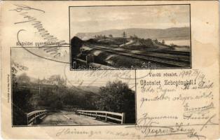1904 Zebegény, Vasúti részlet, Szünidei gyermektelep. Fuchs Sándor kiadása (EB)