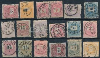 18 db krajcáros bélyeg szép / olvasható bélyegzésekkel