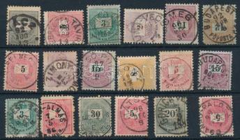 18 db krajcáros bélyeg szép / olvasható bélyegzésekkel