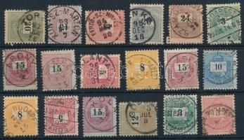 18 db krajcáros bélyeg szép / olvasható bélyegzésekkel