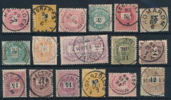 18 db krajcáros bélyeg szép / olvasható bélyegzésekkel