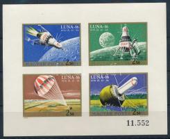 1970 Luna-16 vágott blokk