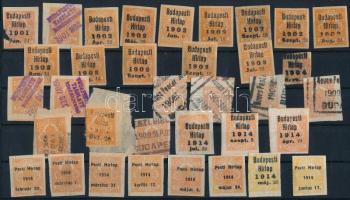 1900-1914 35 db Hírlapbélyeg Budapesti Hírlap előérvénytelenítéssel