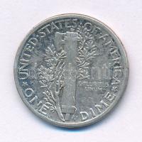 Amerikai Egyesült Államok 1943. 1d (10c) Ag "Mercury" T:VF patina
USA 1943. 1 Dime (10 Ce...