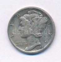 Amerikai Egyesült Államok 1943. 1d (10c) Ag "Mercury" T:VF patina
USA 1943. 1 Dime (10 Ce...