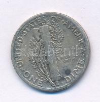 Amerikai Egyesült Államok 1943. 1d (10c) Ag "Mercury" T:VF patina
USA 1943. 1 Dime (10 Ce...