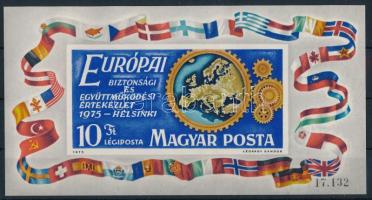 1975 Európai biztonsági és együttműködési értekezlet III. vágott blokk (10.000)