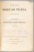 Csokonai Vitéz Mihály poétai munkái. I-IV. kötet. Kiadta Márton Jósef. [Első összkiadás.]
I. kötet:...