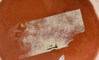 Modernista iparművész váza, Iparművészeti Vállalat címkemaradékkal, kis kopással, m: 23,5 cm