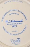 1979 Hummel dísztányér, jelzett, hibátlan, d: 19 cm