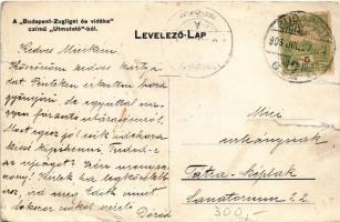 1906 Budapest XII. Zugliget, Posta, távíró és telefon állomás, villamos vasútállomás, lóvasút végáll...