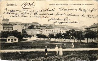 Budapest I. Vérmező és Halászbástya. S.L.B. (vágott / cut)