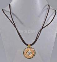 Kállay tűzzománc medál, jelzett, d: 28mm