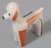 Herendi art deco kutya figura, jelzett, hibátlan, 6x5,5 cm /// Herend Art Deco dog figurine. Hallmar...
