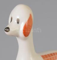 Herendi art deco kutya figura, jelzett, hibátlan, 6x5,5 cm /// Herend Art Deco dog figurine. Hallmar...