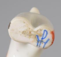 Herendi art deco kutya figura, jelzett, hibátlan, 6x5,5 cm /// Herend Art Deco dog figurine. Hallmar...