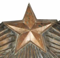 Bronz Kádár címer, nagy méretű plasztikus dombormű 42x51 cm 
 / large bronze coat of arms