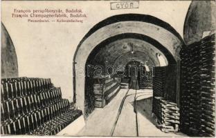 Budapest XXII. Budafok, Francois pezsgőborgyár, Győr pincerészlet, belső. L. Francois &amp; Co.