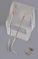 Ezüst (Ag) fülbevaló pár, jelzett, 925 ezrelékes, 1,8g