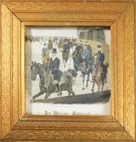 3 db dekoratív modern képkeret Leigh Beaves West nyomatokkal Belső méret 25x31 cm + egy régi képkeret lovas nyomattal