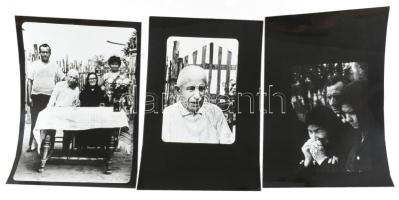 1977 Tamás József bajai fotóművész felvételei (Trilógia I-II-III.), 3 db feliratozott, vintage alkot...