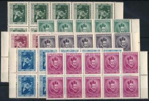 1935 Pázmány Péter sor 10-es tömbökben / Mi 522-527 blocks of 10